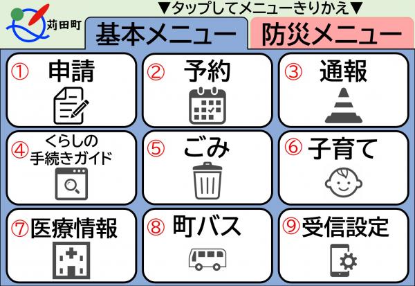 リッチメニュー基本メニュー