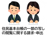 住民基本台帳の一部の写しの閲覧に関する手続き
