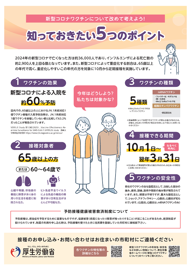 新型コロナワクチン案内ポスター